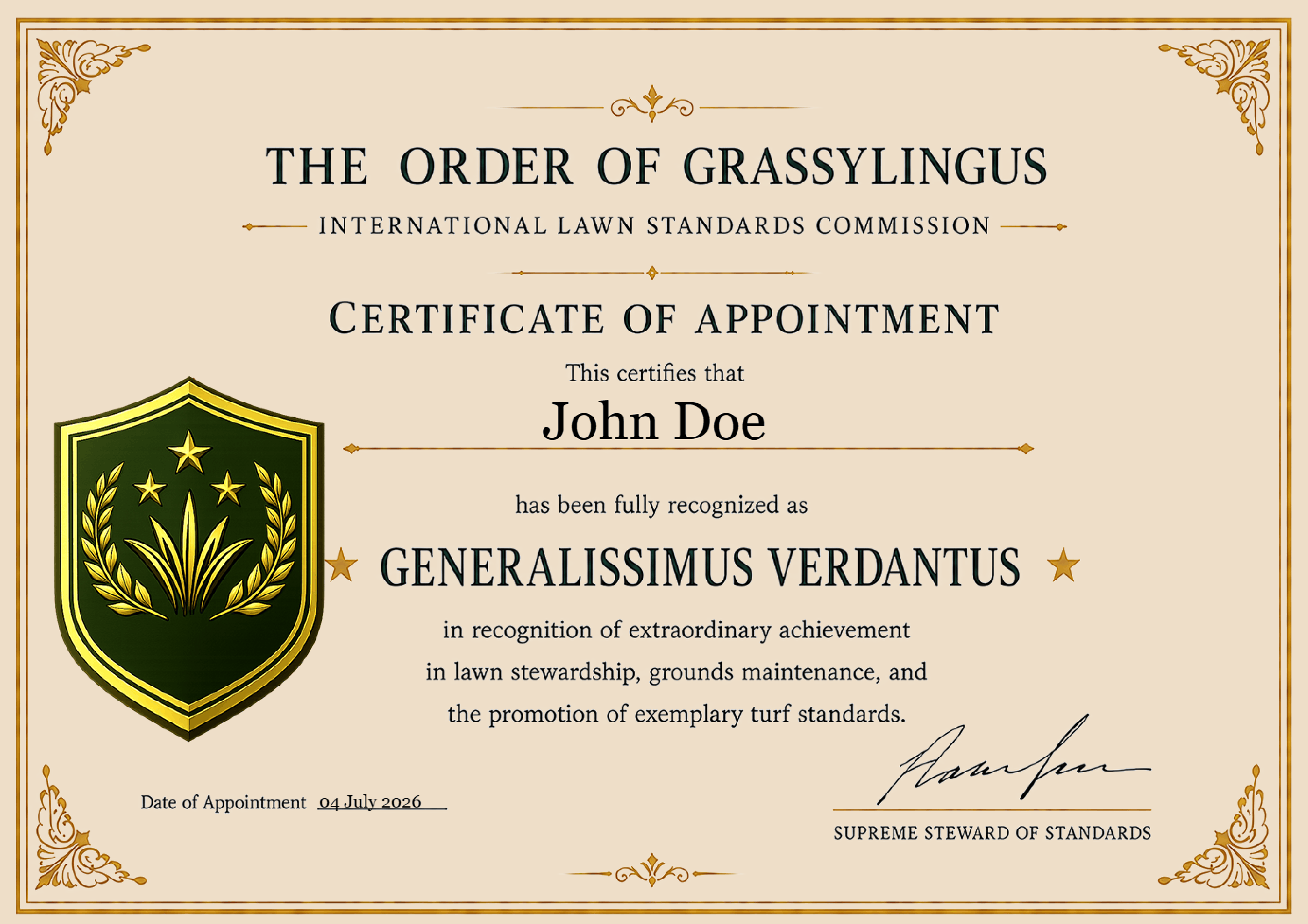 Generalissimus
Verdantus